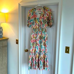 Anthropologie XS ikat print maxi dress